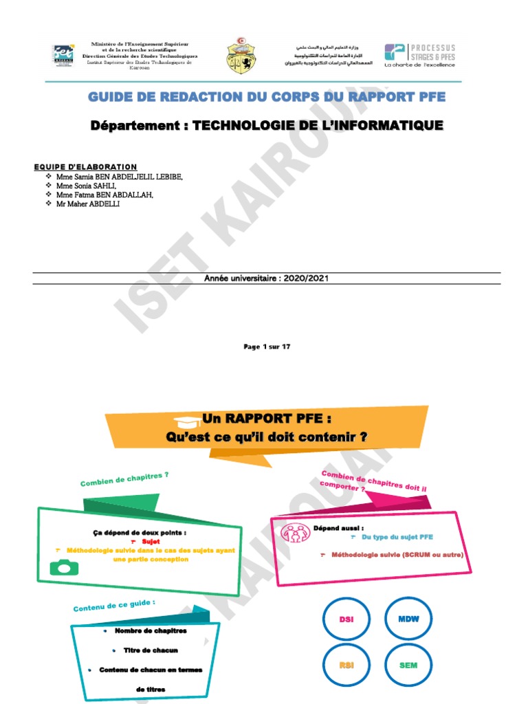 Modele - Rapport Pfe Ti 2020 - 2021 | PDF | Cas d'utilisation | Scrum ...