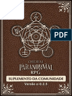 Sistema Ordem Paranormal, PDF, Humano