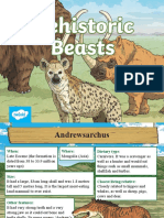 T2 H 4447 Pre Historic Beasts Information Powerpoint - Ver - 5