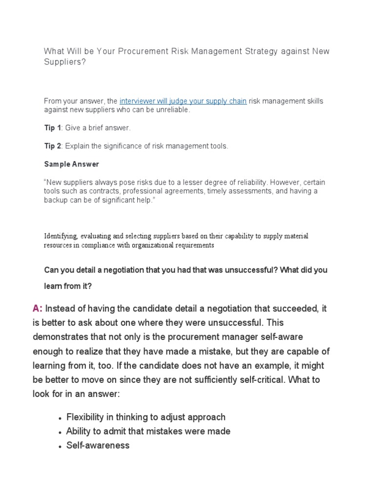 Evaluation of Procurement Expeditor Role PDF