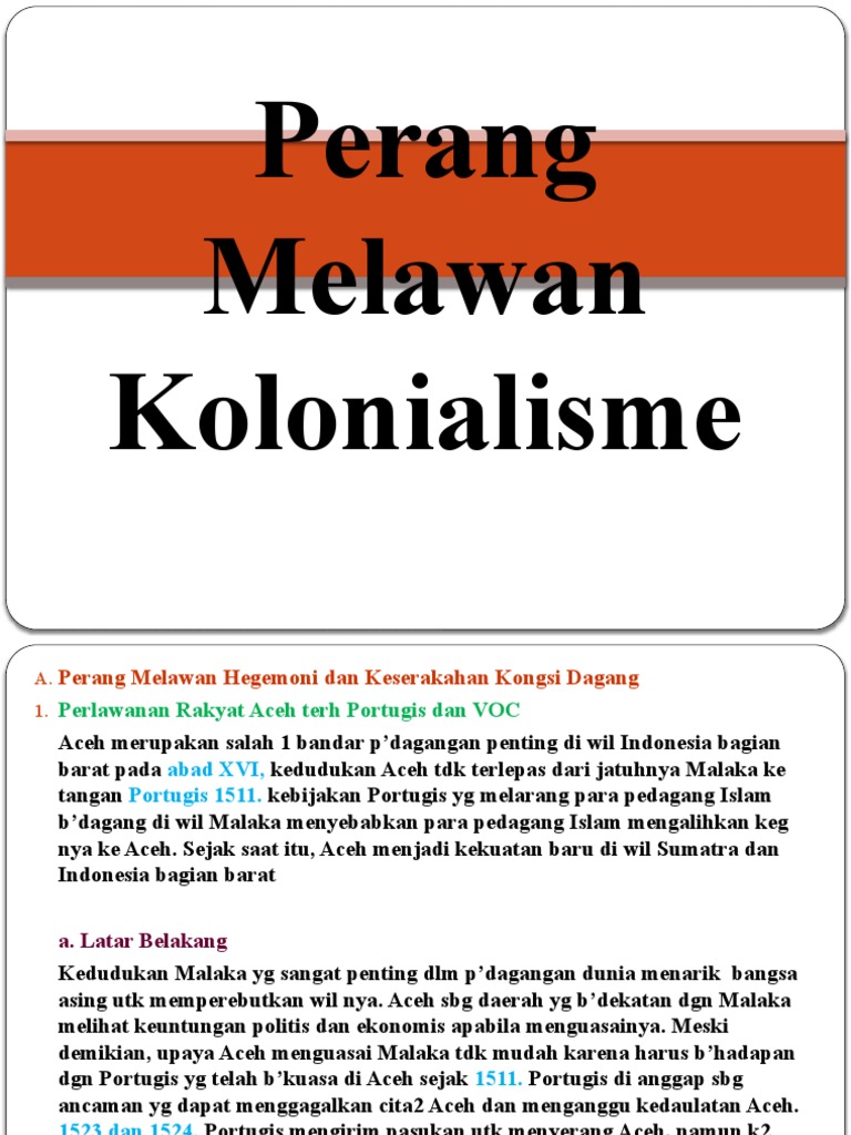 Perang Melawan Kolonialisme | PDF