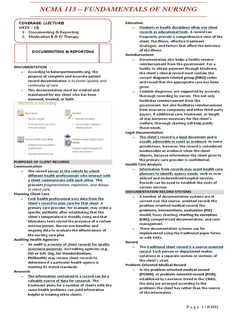 Documenting Reporting X Medication II | PDF | Intravenous Therapy | Nursing
