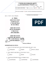 1ºANOAvaliação de Língua Portuguesa 1º Parte