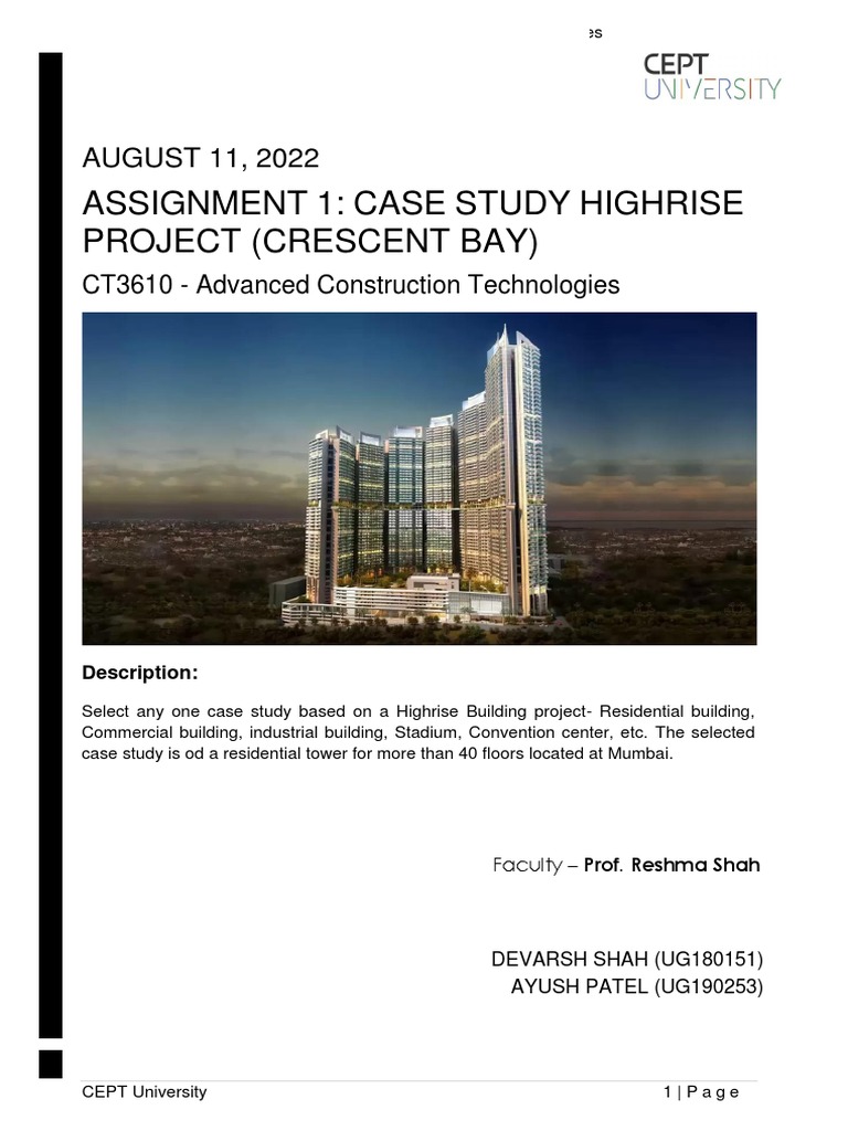 Crescent Bay Highrise Case Study | PDF | Technology & Engineering