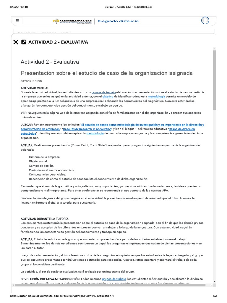 Metodología de Estudio de Casos Empresariales | PDF | Conocimiento ...