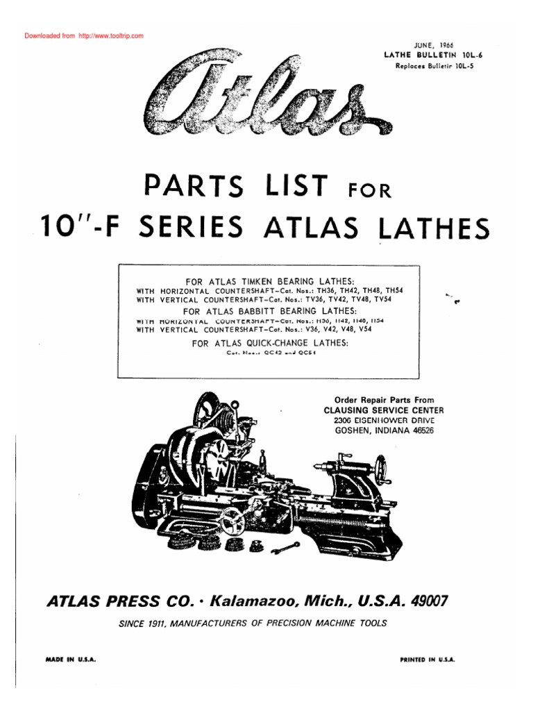 Atlas Lathe | PDF