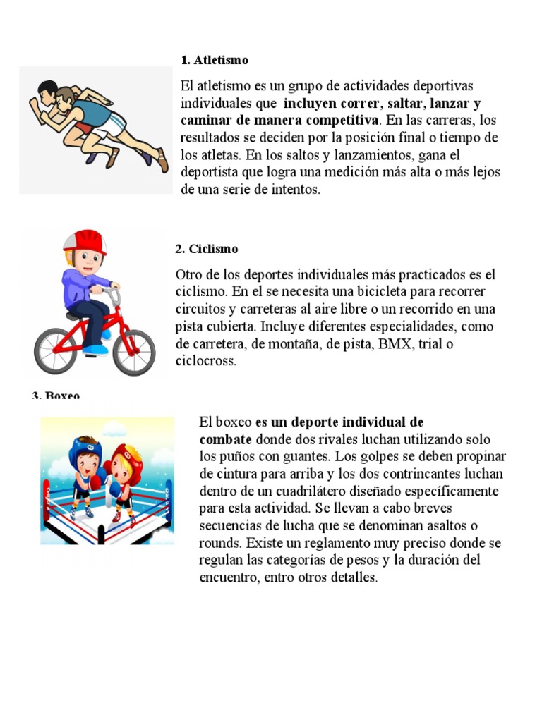 Tipos de Juegos Individuales | PDF | Gimnasia | Deporte del atletismo