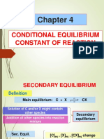 Conditional Equilibrium Constants of Reactions