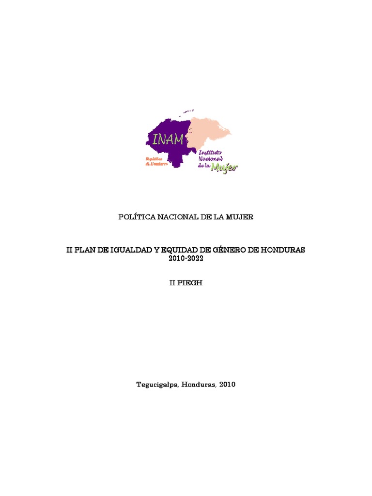 Plan de Igualdad y Equidad de Género | PDF | La violencia contra las ...