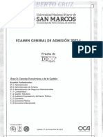 Examen de Admisión 2022-I ÁREA D San Marcos