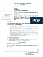 Solicitud de Copias e Informes A Municipalidad Distrital de Antauta