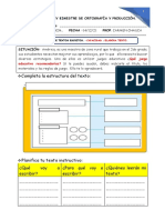 Evaluación Iv Bimestre de Ortografía y Producción