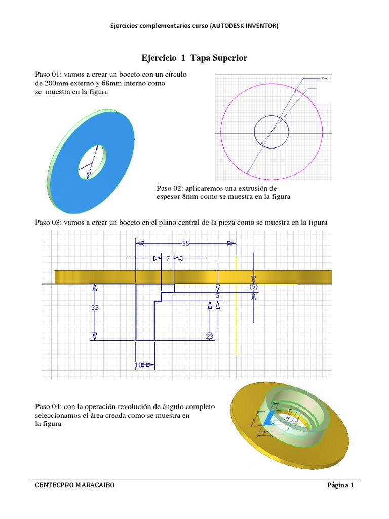 Ejercicios Inventor | PDF