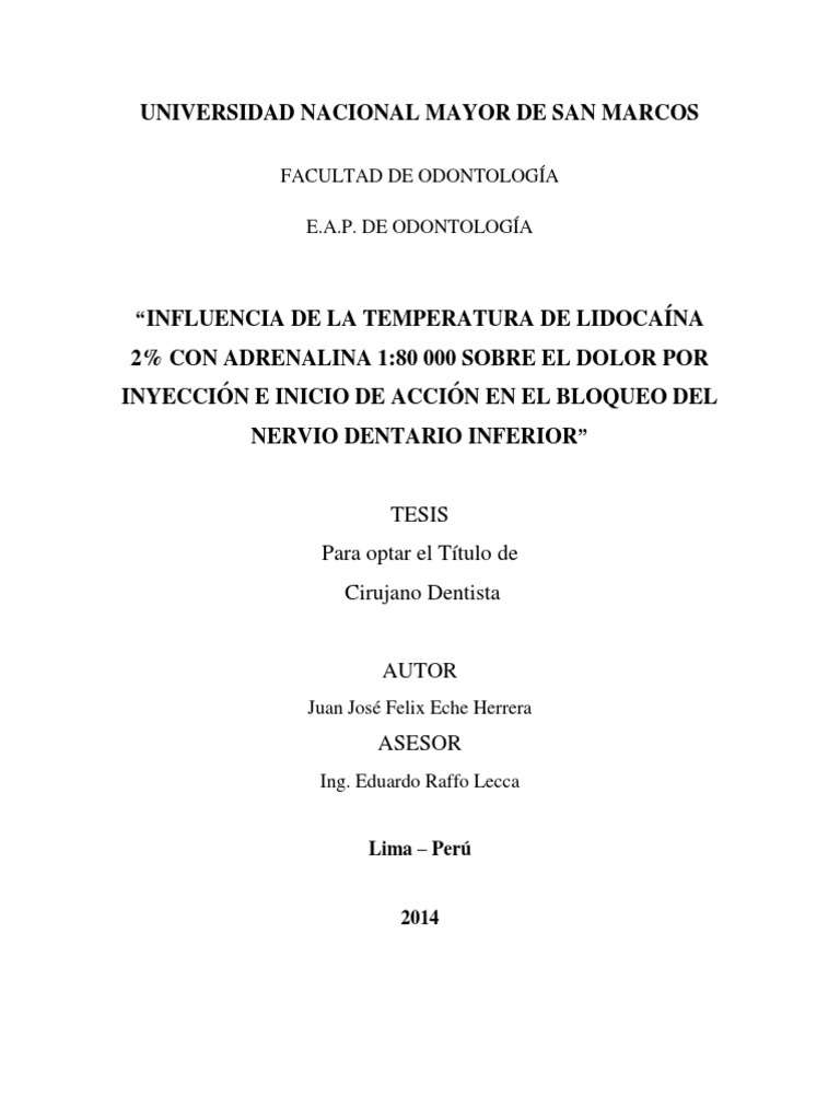 Eche HJ | PDF | Dolor | Anestesia