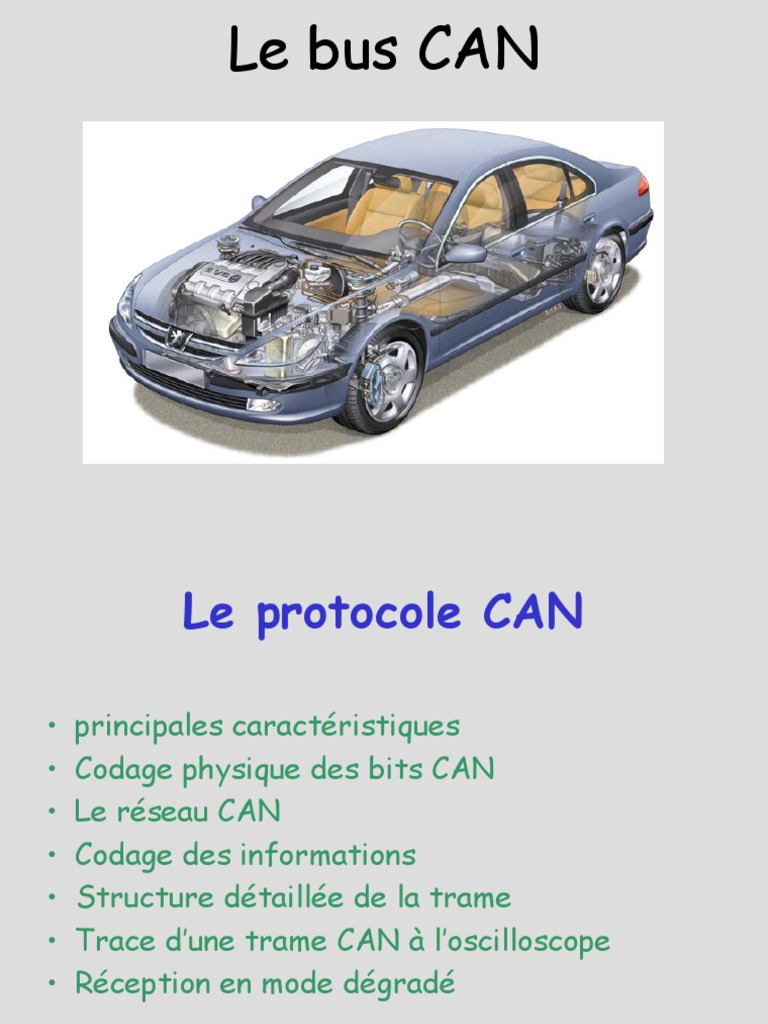 Protocole CAN : Caractéristiques et Structure | PDF | Biens ...