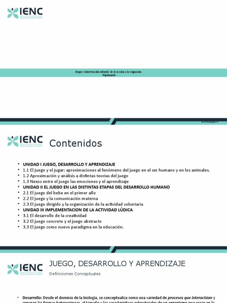 Juego y Aprendizaje en Desarrollo Infantil | PDF | Cerebro | Aprendizaje