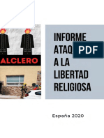 Informe de Ataques A La Libertad Religiosa en España - 2020