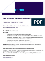 Programme For Elsa Workshop 121022