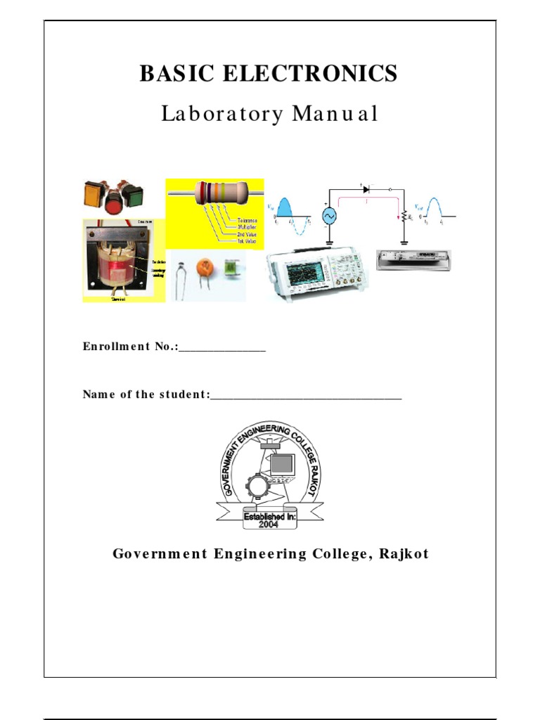 Basic Electronics Lab Manual Semiconductors Electrical Equipment