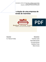 Criação de empresa de venda de marmitas