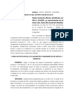 Garantías personales contra extorsionador de menor