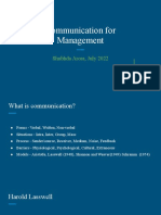 Communication For Management 2022