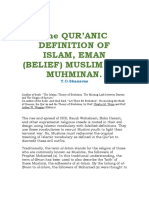 The QURANIC DEFINITION OF ISLAM EMAN BEL