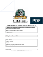 Ficha de Identificación de Trabajo Monográfico Título: Autor: Cristobal Daniel Valdivia Cuentas Fecha