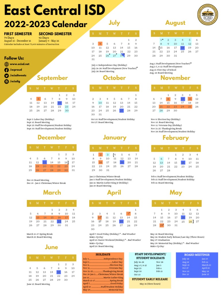 2022-2023-updated-ecisd-calendar-pdf-festival-public-holiday