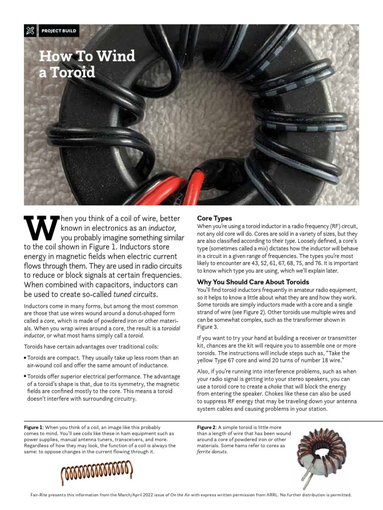OTA Mar Apr PB Toroid With Credit | PDF | Inductor | Telecommunications