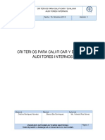 Criterios para Evaluar Audiores Internos