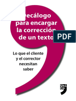 Decálogo Para Encargar La Corrección de Un Texto