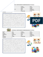 Science Experiments Wordsearch Puzzle