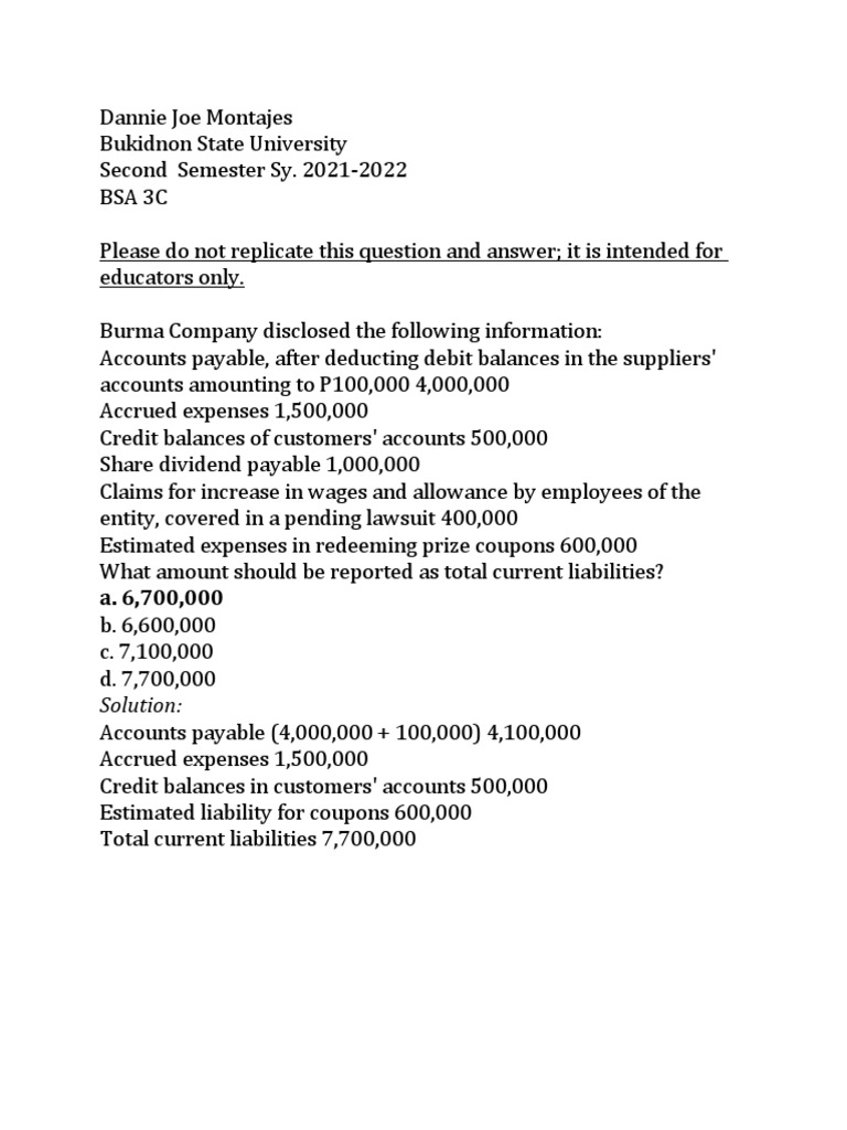 Solution | PDF | Finance & Money Management