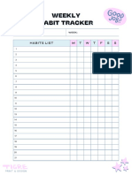Weekly Habit Tracker Planner