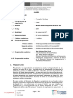 SILABO Modelo Redes Integradas de Salud - RIS