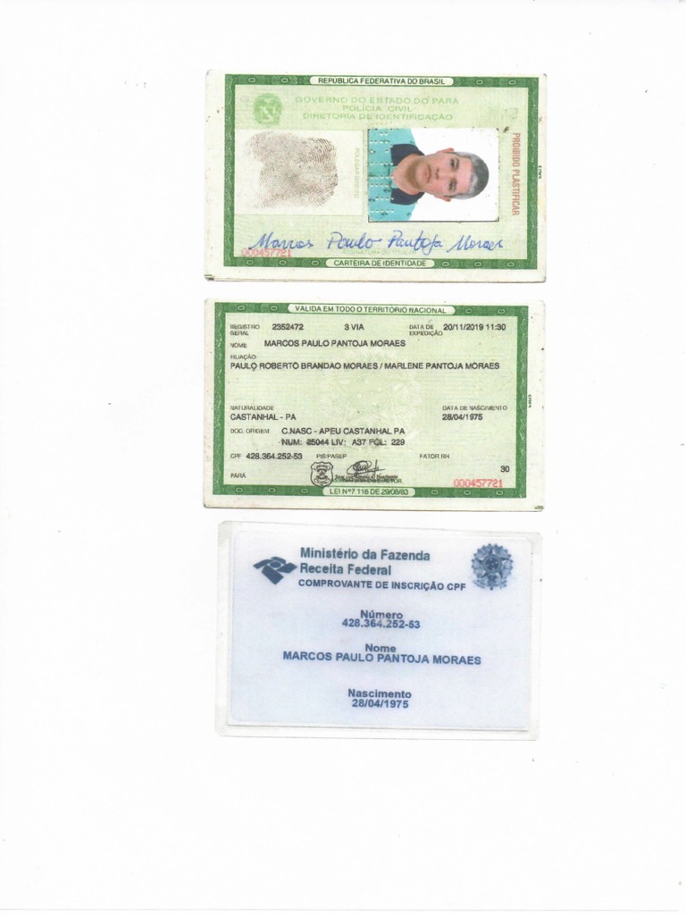 Marcos RG - CPF | PDF