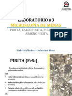 Lab 3. Pirita, Calcopirita, Arsenopirita y Pirrotina