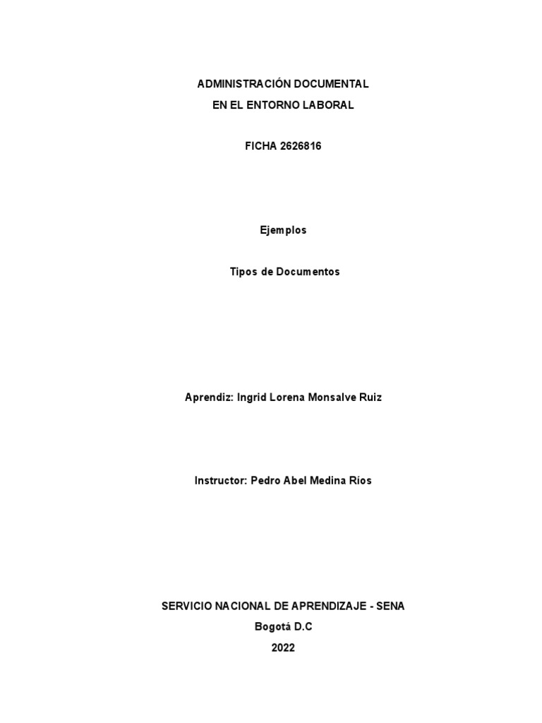 Tipos de Documentos PDF