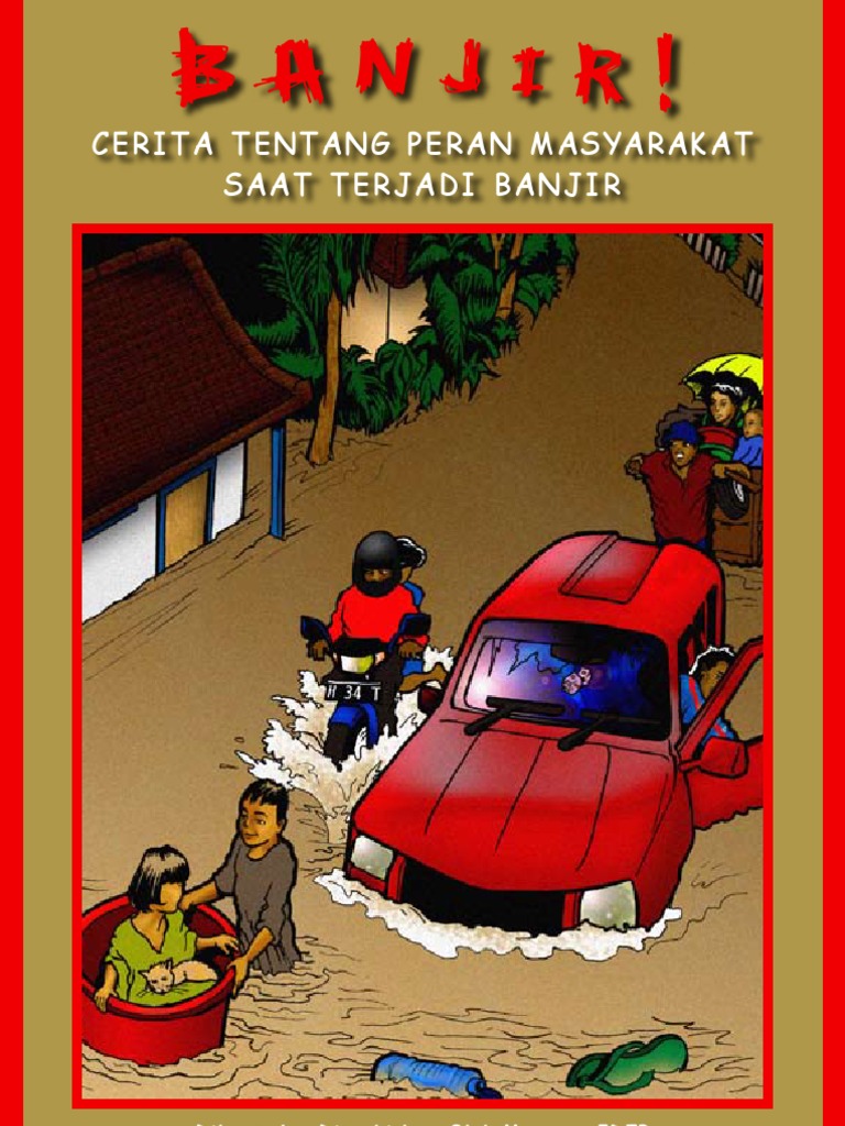 Koleksi Gambar Kartun Bencana Alam Banjir Phontekno