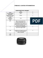 NOMENCLATURA DE 2 LENTES FOTOGRAFICOS