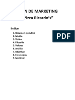Plan de Marketing Pizzas Ricardo