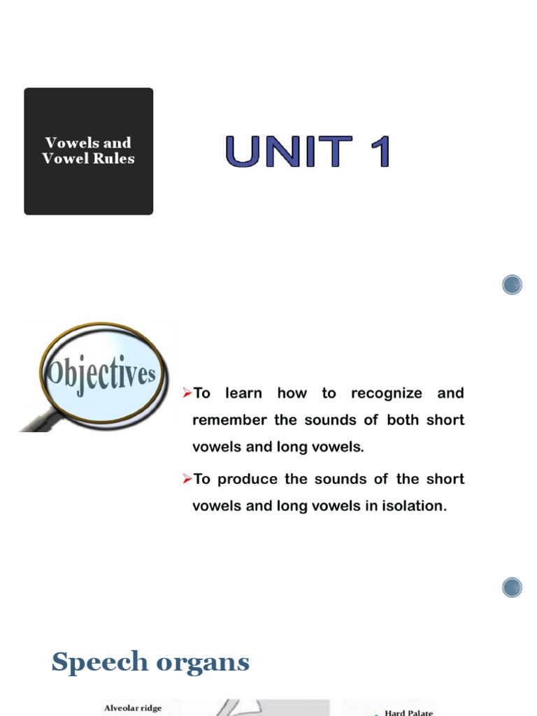 PW - UNIT 1 Vowels and Vowel Rules | PDF | Language Arts & Discipline ...