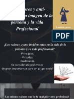 Los Valores y Anti-Valores, Cómo Inciden en La Imagen de La Persona y La Vida