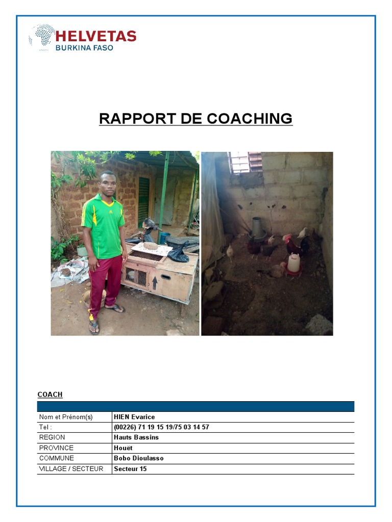 Rapport de Coaching des Jeunes | PDF | Business | Économie