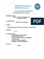 Métodos Didácticos - Analítico y Sintético