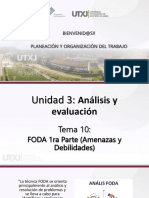 Análisis FODA Amenazas y Debilidades