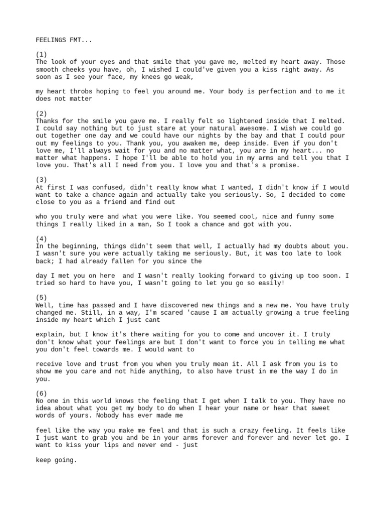 Feelings Format | PDF | Feeling