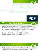 The Law On Obligation and Contracts