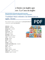 Vocabulario Básico en Inglés Que Debes Conocer La Casa en Inglés